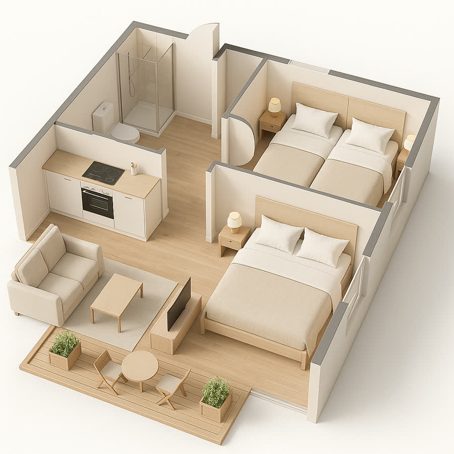 Scandinavian interior render example